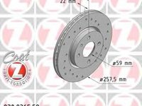 Disc frana LANCIA DEDRA (835), LANCIA DEDRA SW (835), FIAT PUNTO (188) - ZIMMERMANN 230.2365.52