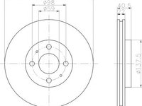 Disc frana LANCIA DEDRA (835), LANCIA DEDRA SW (835), FIAT PUNTO (188) - HELLA PAGID 8DD 355 103-961