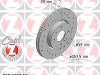 Disc frana LANCIA DEDRA (835), LANCIA DELTA Mk II (836), ALFA ROMEO 145 (930) - ZIMMERMANN 230.2359.52