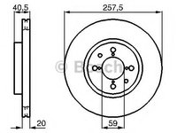 Disc frana LANCIA DEDRA (835), LANCIA DELTA Mk II (836), ALFA ROMEO 145 (930) - BOSCH 0 986 478 515