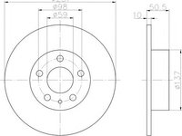 Disc frana LANCIA DELTA (831AB0), ALFA ROMEO 168 (164), LANCIA THEMA (834) - HELLA PAGID 8DD 355 101-961