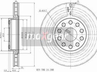 Disc frana LANCIA KAPPA (838_) Compartiment, 07.1996 - 03.2001 Maxgear 19-1002