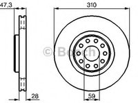 Disc frana LANCIA KAPPA 838A BOSCH 0986478669