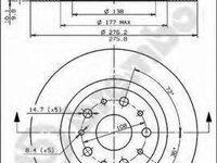 Disc frana LANCIA KAPPA (838A), LANCIA KAPPA SW (838B), LANCIA KAPPA cupe (838) - BREMBO 08.6768.10