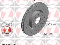 Disc frana LANCIA KAPPA (838A), LANCIA KAPPA SW (838B), LANCIA KAPPA cupe (838) - ZIMMERMANN 110.2214.52