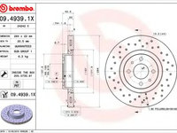 Disc frana LANCIA LYBRA SW (839BX) (1999 - 2005) BREMBO 09.4939.1X piesa NOUA