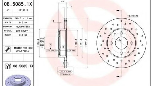 Disc frana LANCIA MUSA (350) (2004 - 2012) BR