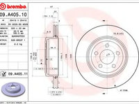 Disc frana LANCIA THEMA (LX) (2011 - 2016) BREMBO 09.A405.11 piesa NOUA