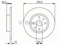 Disc frana LANCIA YPSILON 312 846 BOSCH 0986479858