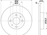 Disc frana LANCIA YPSILON (312, 846) - OEM - QUARO: QD8679 - Cod intern: W02605417 - LIVRARE DIN STOC in 24 ore!!!