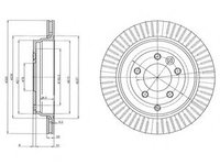 Disc frana LAND ROVER DISCOVERY III (LA, TAA) (2004 - 2009) DELPHI BG4020C piesa NOUA