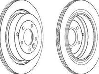 Disc frana LAND ROVER DISCOVERY III LA TAA FERODO DDF1433