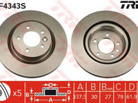 Disc frana LAND ROVER DISCOVERY III LA TAA TRW DF4343S PieseDeTop