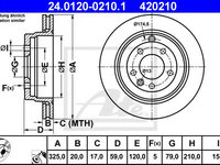 Disc frana LAND ROVER DISCOVERY IV (LA) (2009 - 2016) ATE 24.0120-0210.1