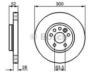 Disc frana LAND ROVER FREELANDER 2 (LF_, FA_) (2006 - 2014) Bosch 0 986 479 261