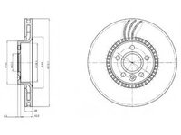 Disc frana LAND ROVER FREELANDER 2 (LF, FA) (2006 - 2014) DELPHI BG4123 piesa NOUA