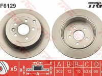 Disc frana LAND ROVER FREELANDER 2 (LF_, FA_) (2006 - 2014) TRW DF6129