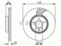 Disc frana LAND ROVER FREELANDER 2 LF FA BOSCH 0986479620