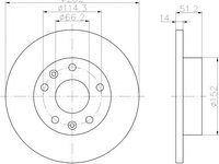 Disc frana LAND ROVER FREELANDER Soft Top (LN) (1998 - 2006) HELLA PAGID 8DD 355 107-181 piesa NOUA