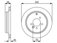 Disc frana LAND ROVER RANGE 2005-2013 BOSCH 0986479375