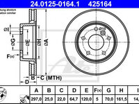 Disc frana LAND ROVER RANGE ROVER Mk II (LP) (1994 - 2002) ATE 24.0125-0164.1