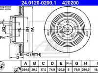Disc frana LAND ROVER RANGE ROVER Mk III (LM) (2002 - 2012) ATE 24.0120-0200.1