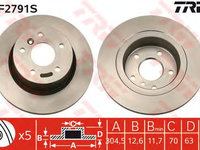 Disc frana LAND ROVER RANGE ROVER Mk III (LM) - OEM - TRW: DF2791S - Cod intern: W02080269 - LIVRARE DIN STOC in 24 ore!!!