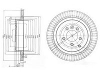 Disc frana LAND ROVER RANGE ROVER SPORT (LS) (2005 - 2013) DELPHI BG3925C