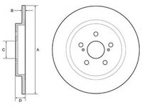 Disc frana LEXUS CT (ZWA1_) (2010 - 2020) DELPHI BG4650C