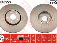 Disc frana LEXUS GS (GRS19, UZS19, URS19, GWS19) (2005 - 2011) TRW DF4855S piesa NOUA