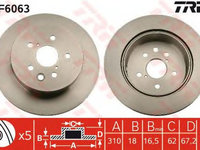 Disc frana LEXUS GS GRS19 UZS19 URS19 GWS19 TRW DF6063 PieseDeTop