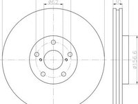 Disc frana LEXUS GS limuzina (GRS19_, UZS19_, GWS19_), LEXUS IS C (GSE2_) - HELLA PAGID 8DD 355 112-861