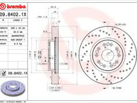 Disc frana LEXUS GS (UZS161, JZS160, UZS160) (1997 - 2005) BREMBO 09.8402.1X piesa NOUA