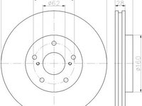 Disc frana LEXUS IS C (GSE2_) (2009 - 2016) HELLA PAGID 8DD 355 115-191 piesa NOUA