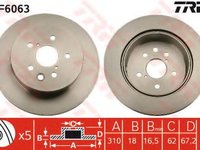 Disc frana LEXUS IS C (GSE2_) (2009 - 2020) TRW DF6063