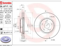 Disc frana LEXUS IS II (GSE2, ALE2, USE2) (2005 - 2016) BREMBO 09.A717.11 piesa NOUA