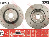 Disc frana LEXUS IS II (GSE2_, ALE2_, USE2_) (2005 - 2020) TRW DF6077S