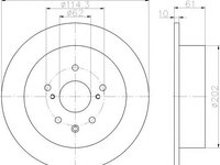 Disc frana LEXUS IS II limuzina (GSE2_, ALE2_, USE2_), TOYOTA CROWN limuzina (CRS_, JZS_, GRS18_, UZS_), TOYOTA REIZ I (GRX12_) - MINTEX MDC1956