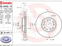 Disc frana LEXUS IS SportCross (2001 - 2005) BREMBO 09.8402.11 piesa NOUA