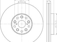 Disc frana LEXUS LS limuzina (UVF4_, USF4_) - HELLA PAGID 8DD 355 116-921