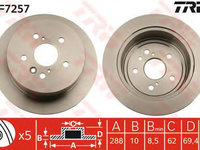 Disc frana LEXUS RX 03-08 - OEM-TRW: DF7257|DF7257 - W02365126 - LIVRARE DIN STOC in 24 ore!!!