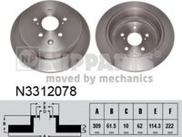 Disc frana LEXUS RX GGL1 GYL1 AGL1 NIPPARTS N3312078