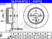 Disc frana LEXUS RX (MCU15) (2000 - 2003) ATE 24.0110-0712.1 piesa NOUA