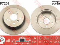 Disc frana LEXUS RX (MCU15) (2000 - 2003) TRW DF7209 piesa NOUA