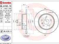 Disc frana LEXUS RX MCU15 BREMBO 08A15011