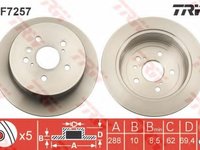 Disc frana LEXUS RX (MHU3, GSU3, MCU3) (2003 - 2008) TRW DF7257 piesa NOUA