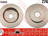 Disc frana LEXUS RX MHU3 GSU3 MCU3 TRW DF4493