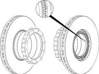 Disc frana MAN L 2000 (1993 - 2016) FERODO FCR148A