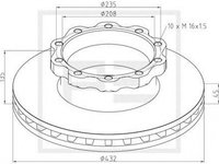 Disc frana MAN L 2000 PEAUTOMOTIVE 03612200A