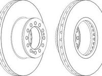 Disc frana MAN TGA (2000 - 2016) FERODO FCR214A